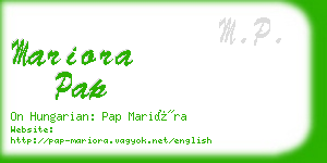 mariora pap business card